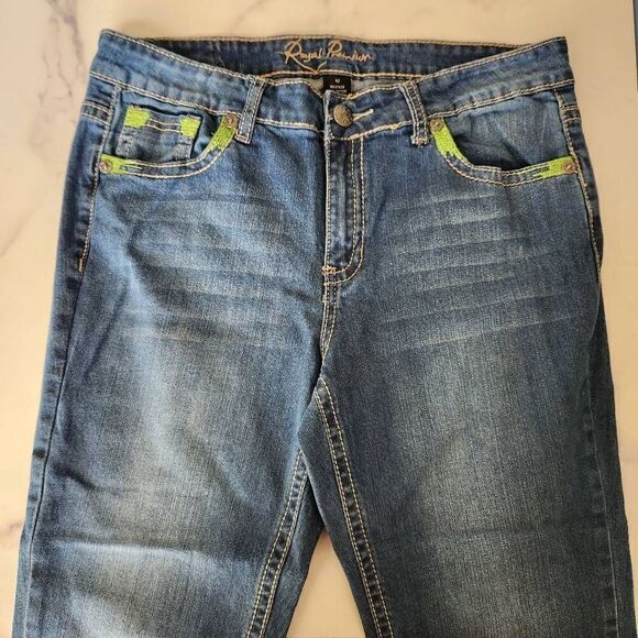 Royal premium Denim - Royal premium women's size 12 dark blue Capri denim jeans cropped